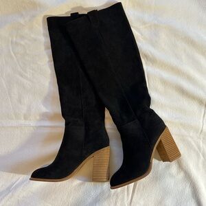 Black knee high boots